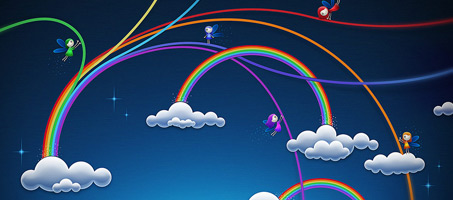 A Beautiful Rainbows and clouds Photoshop Tutorial photoshop 